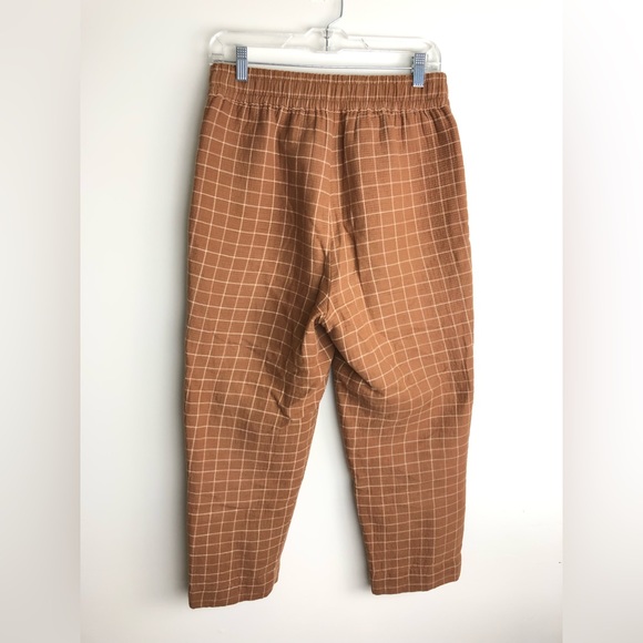 MADEWELL Waffleback Pull On High Rise Tapered Pants Windowpane - Picture 7 of 8